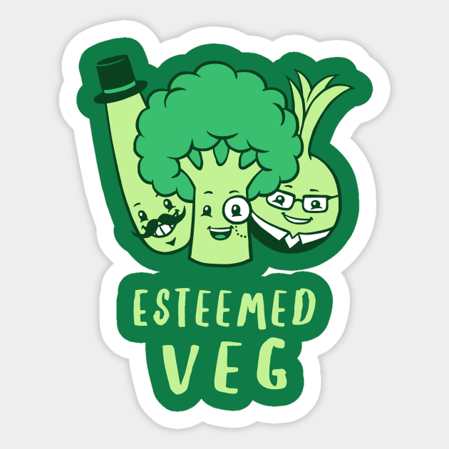 Esteemed Veg Sticker by dumbshirts